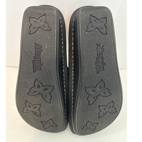 Alegria Carina Brown Beaded Leather Comfort Sandals 37 US 7–7.5 Slip-On - Picture 7 of 8